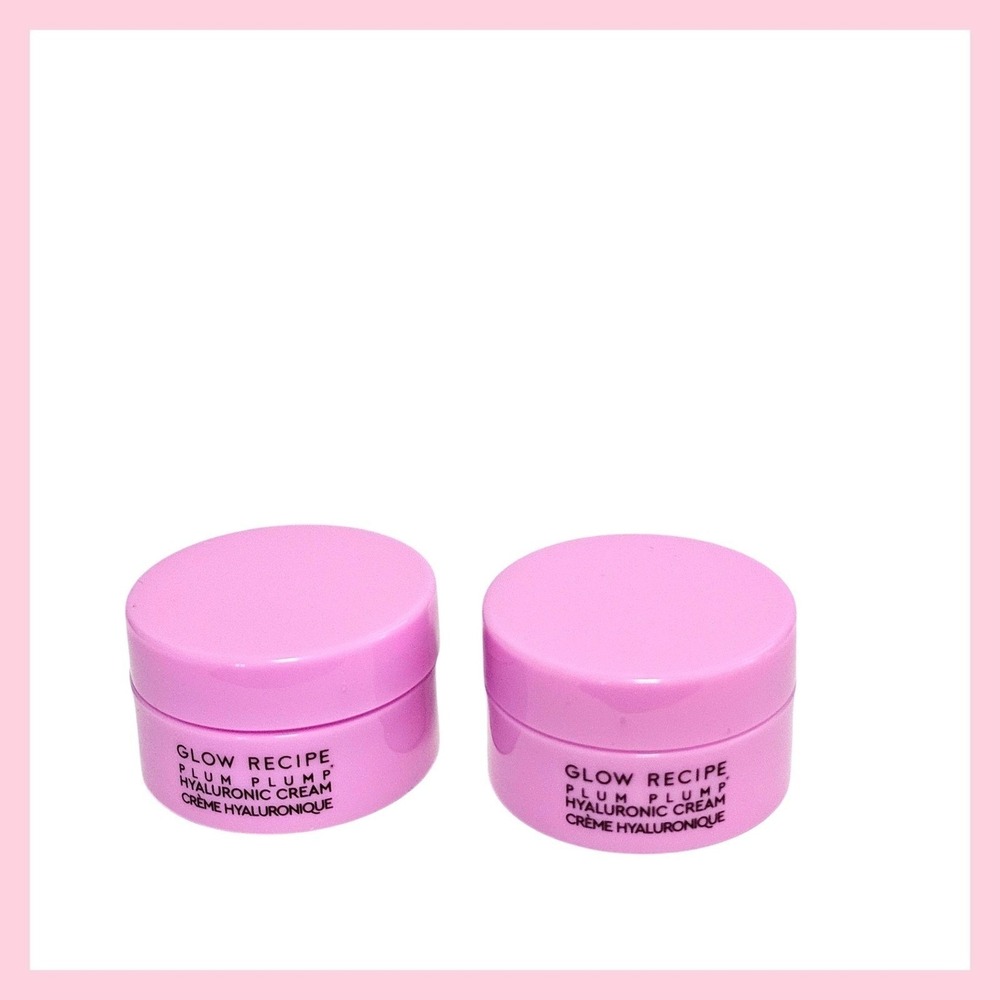 2 x Glow Recipe PLUM PLUMP Hyaluronic Cream 10ml/0.33 oz Travel Size Dewy